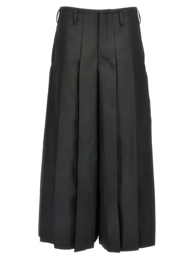 Comme Des Garçons Pleated Trousers Pants In Black