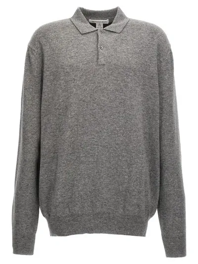 Comme Des Garçons Grey Polo Sweater