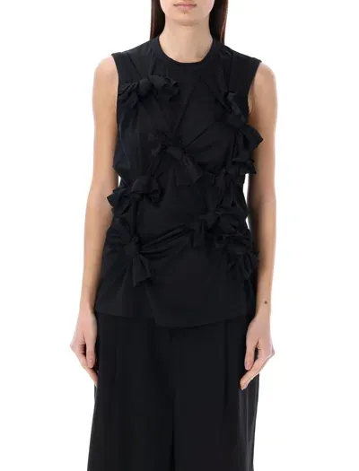 Comme Des Garçons Ribbons Top In Black