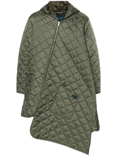 Comme Des Garçons Shirt Asymmetric Parka Coat In Green