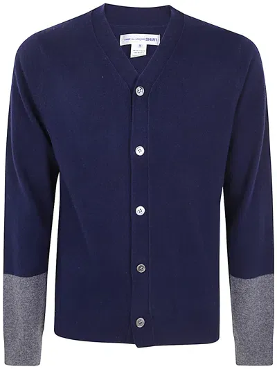 Comme Des Garçons Shirt Cardigan Knit In Blue