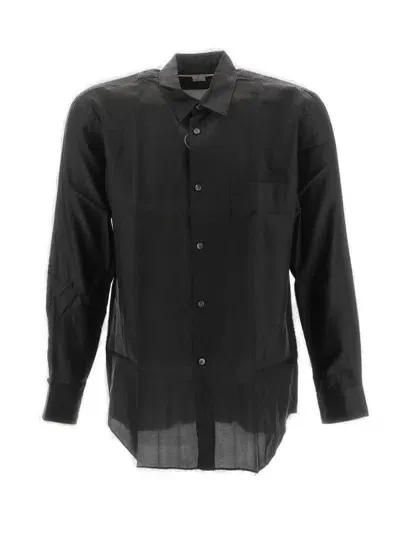 Comme Des Garçons Shirt Chest-pocketed Buttoned Shirt In Black