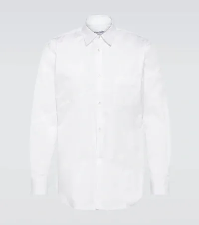 Comme Des Garçons Shirt Cotton Poplin Top In White