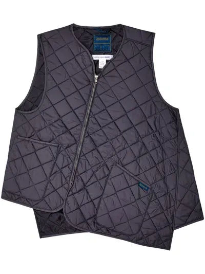 Comme Des Garçons Shirt Diamond-quilted Gilet In Blau