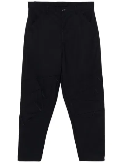 Comme Des Garçons Shirt Draped-detailed Trousers In Blue