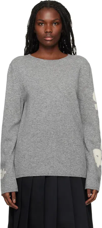 Comme Des Garçons Shirt Gray 'strong Will' Sweater In 3 Grey