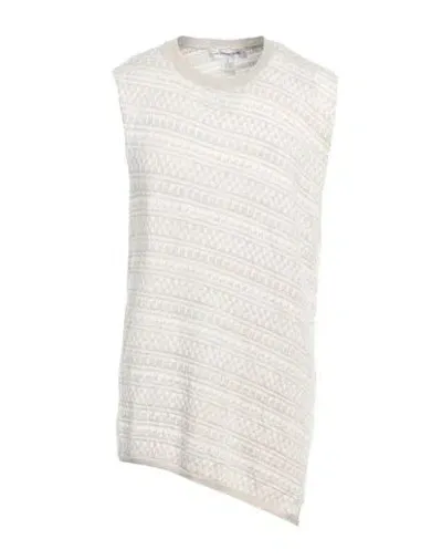 Comme Des Garçons Shirt Intarsia-knit Wool Sweater Vest In White