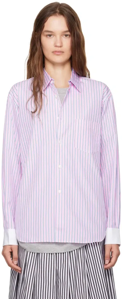 Comme Des Garçons Shirt Multicolor Striped Shirt In 3 White/stripe 11