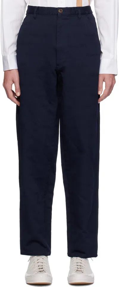 Comme Des Garçons Shirt Navy 'freedom' Trousers In 1 Navy