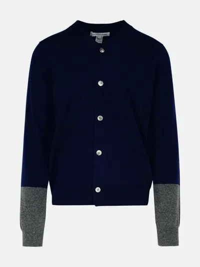 Comme Des Garçons Shirt Navy Wool Cardigan