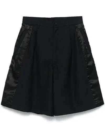 Comme Des Garçons Shirt Pleated Shorts In Blue