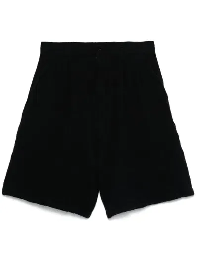 Comme Des Garçons Shirt Wide-leg Twill Shorts In Blue