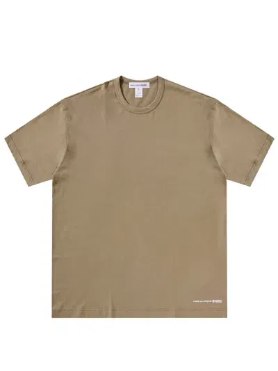 Comme Des Garçons Shirt Printed T-shirt Men Khaki In Cotton In Black