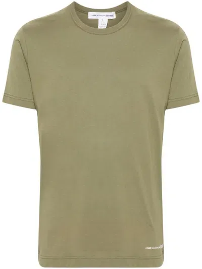 Comme Des Garçons Shirt Printed T-shirt Men Khaki In Cotton In Green