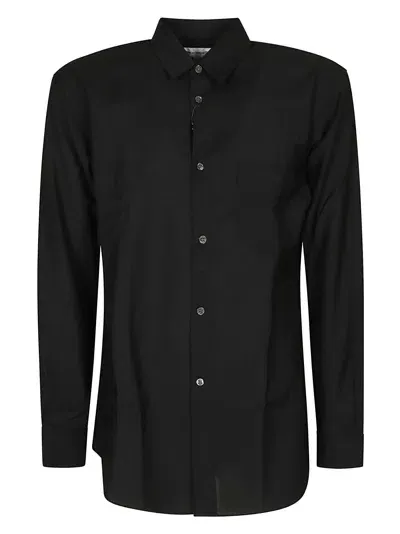 Comme Des Garçons Shirt Round Hem Plain Shirt In Nero