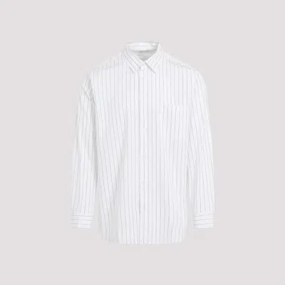 Comme Des Garçons Shirt White Striped Poplin Shirt