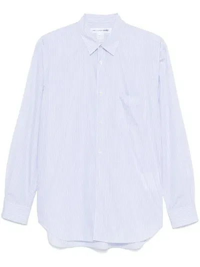 Comme Des Garçons Shirt Striped Shirt In Blue