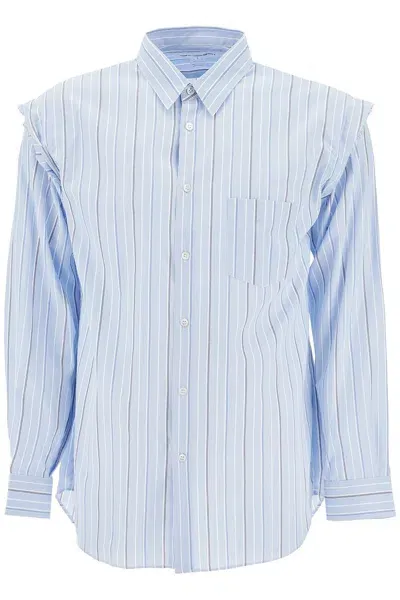 Comme Des Garçons Shirt Comme Des Garcons Shirt Striped Shirt With Pocket In Blue