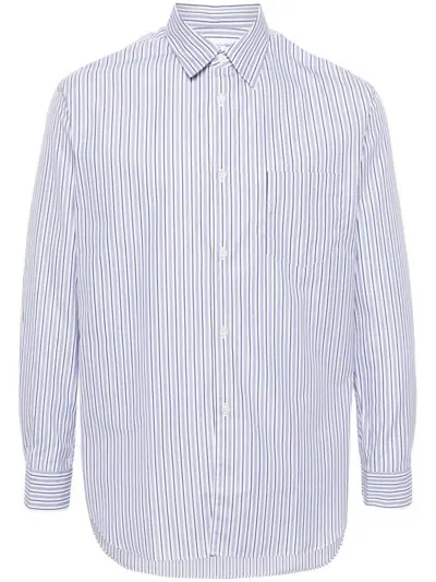 Comme Des Garçons Shirt Stripped Shirt In Blue