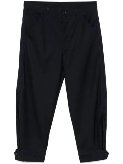 Comme Des Garçons Shirt Tapered Trousers In Navy