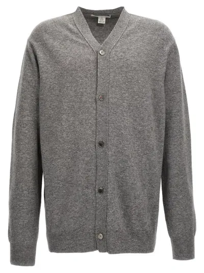 Comme Des Garçons Shirt Wool Cardigan In Grey