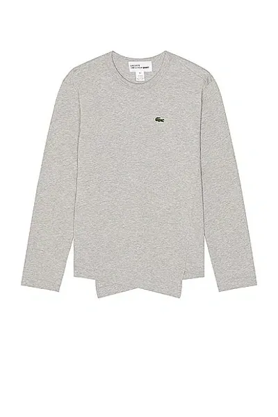 Comme Des Garçons Shirt X Lacoste Tee In Grey