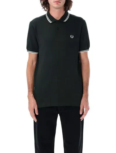 Comme Des Garçons Fred Perry Strong Will Polo Shirt In Black