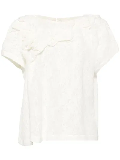 Comme Des Garçons Tao Bow Detailing Blouses In Neutrals