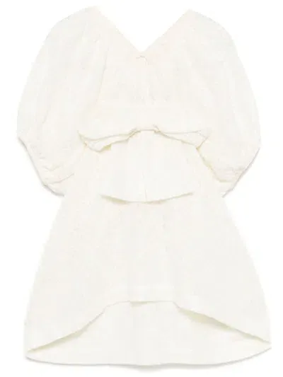 Comme Des Garçons Tao Bow Detailing Blouses In White