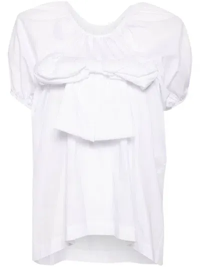 Comme Des Garçons Tao Voluminous Sleeve Blouse In White