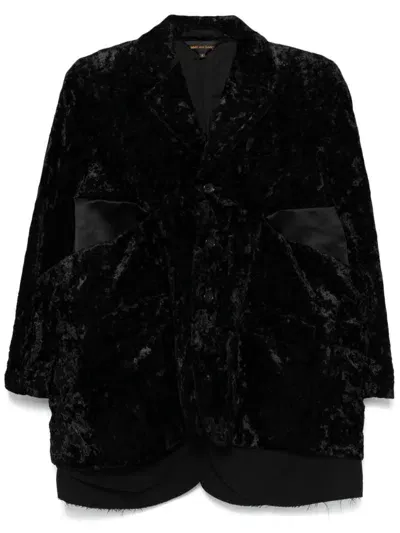 Comme Des Garçons Velvet Blazer In Black