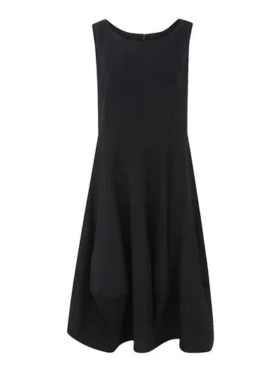 Comme Des Garçons Sleeveless Long Dress In Black