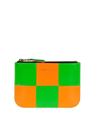 Comme Des Garçons Wallet Fluo Squares In Multicolour