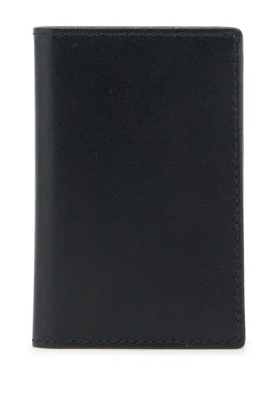 Comme Des Garçons Wallet Leather Compact Wallet In Black