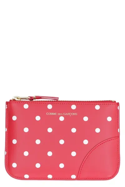 Comme Des Garçons Wallet Polka Dot Patterned In Pink