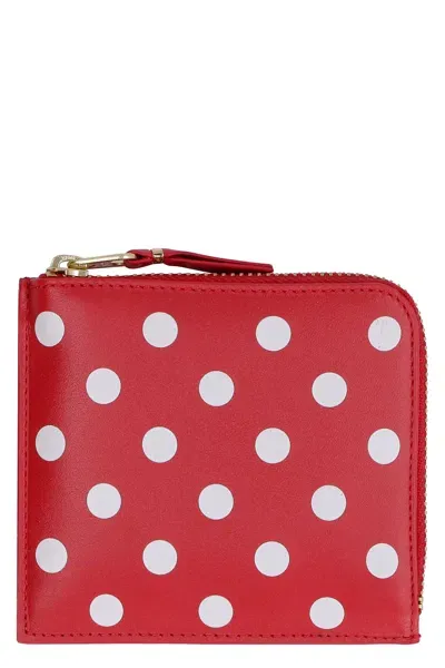 Comme Des Garçons Wallet Polka Dots Wallet In Red