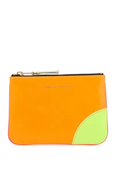 Comme Des Garçons Wallet Super Fluo Pouch In Yellow