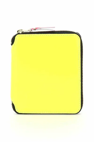 Comme Des Garçons Wallet Super Fluo Wallet Portfolio In Yellow