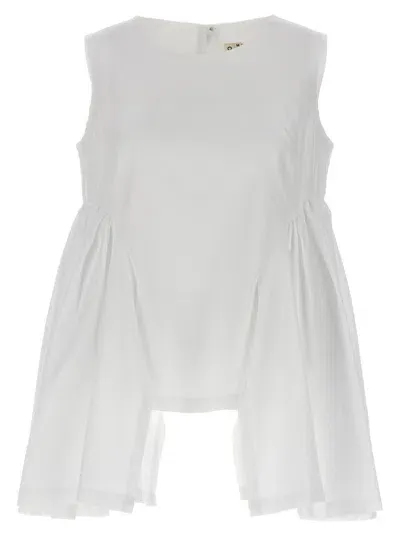 Comme Des Garçons Sleeveless Top In White