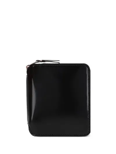 Comme Des Garçons Zip-around Leather Wallet In Black