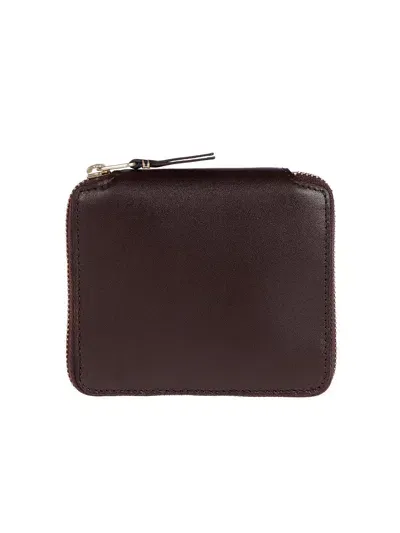 Comme Des Garçons Zip Around Wallet In Brown