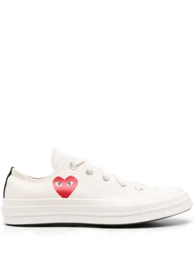 Comme Des Garçons Play X Converse Heart Chuck 70 Sneakers In White