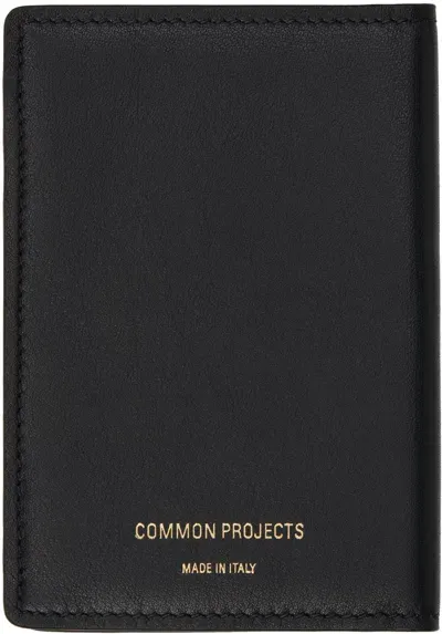 Common Projects Black Folio Wallet In 7547 Black