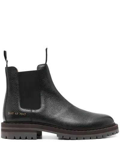 Common Projects Nappa Leather Chelsea Boots In Black