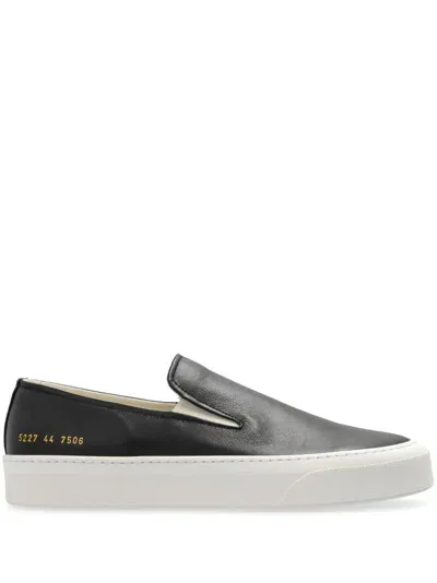 Common Projects Leather Slip-on Sneakers In Black