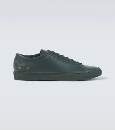 Common Projects Original Achilles Low Leather Sneakers In Black