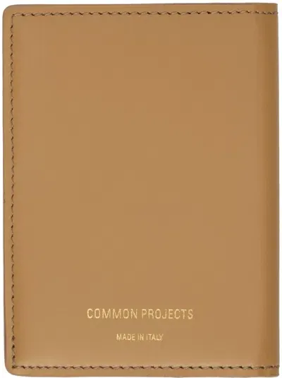 Common Projects Tan Card Holder Wallet In 1302 Tan