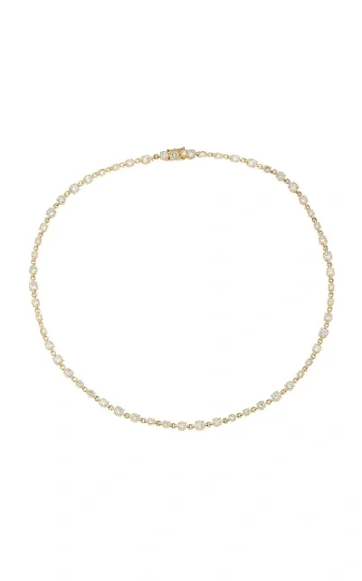 Concept26 14k Yellow Gold Diamond Tennis Necklace