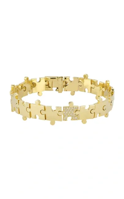 Concept26 Puzzle 14k Yellow Gold Diamond Bracelet