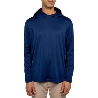 Construct Con.struct Melange Lightweight Performance Hoodie In Navy/blue